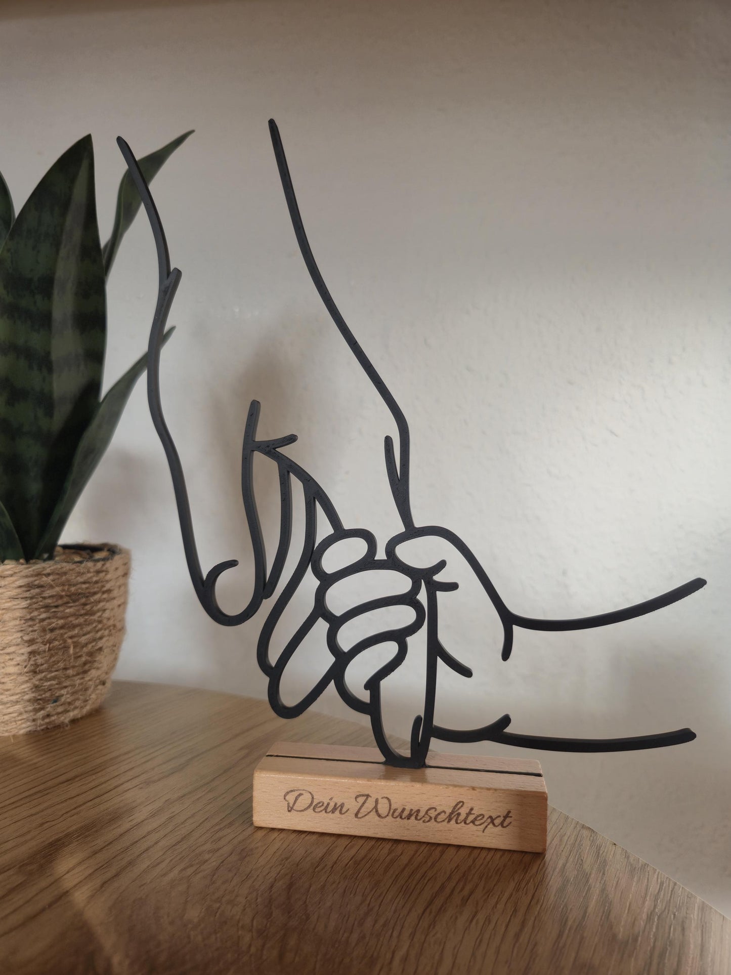 Line Art Deko Aufsteller für Muttertag oder Vatertag, personalisierbar, schlichte moderne Dekoration