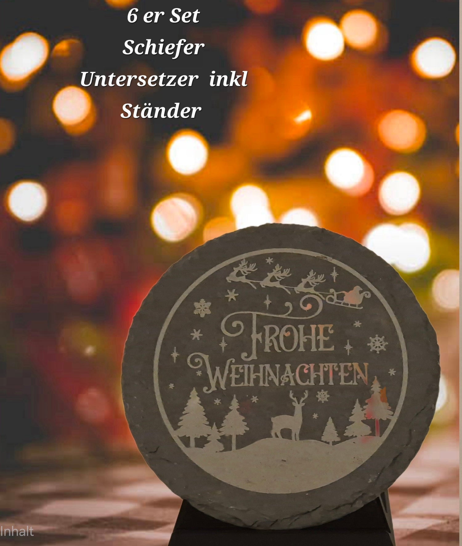 Lasergravierte Untersetzer