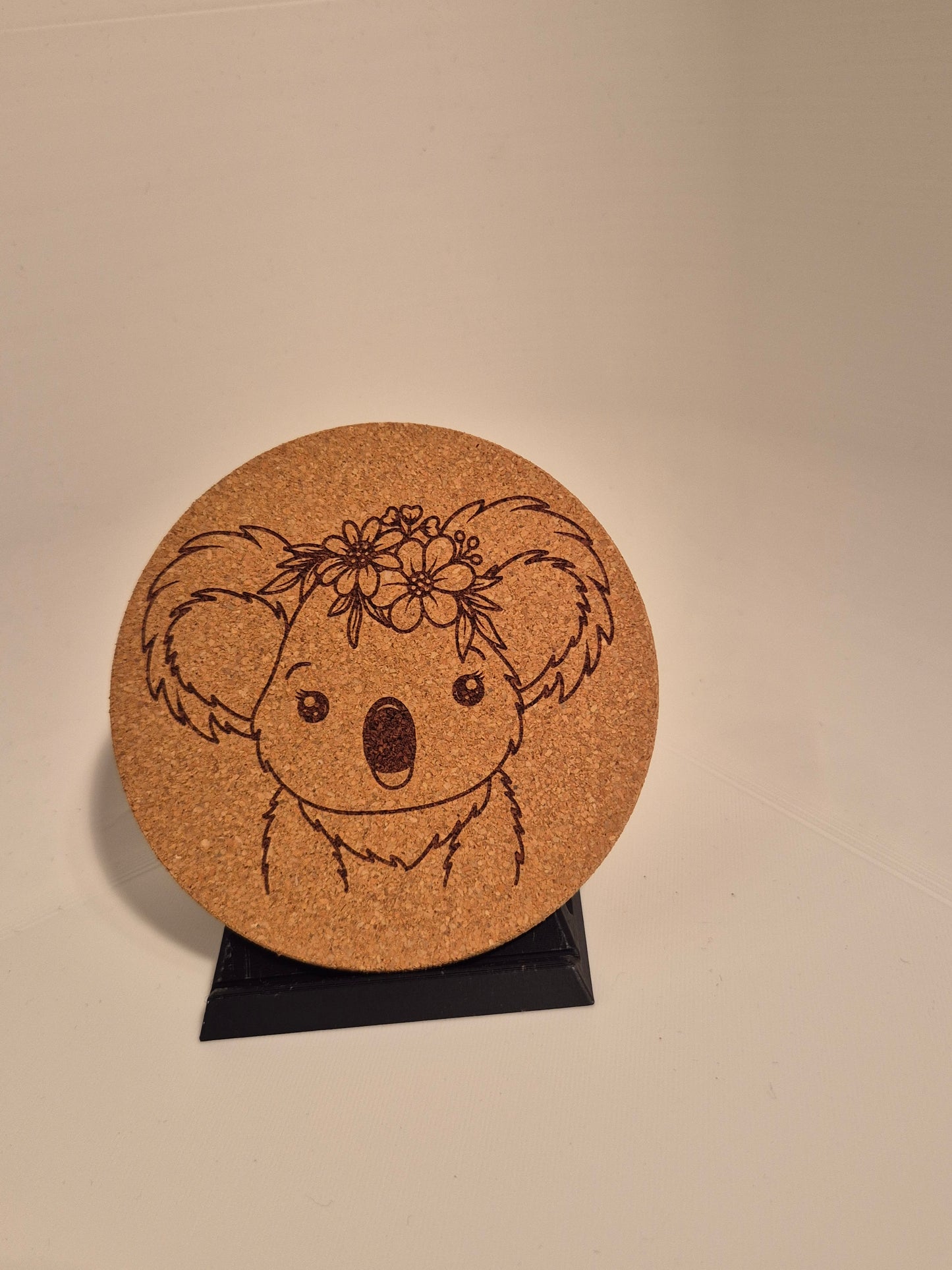 6er Set Kork Untersetzer mit süßem Tiermotiv | Ideales Geschenk für Familien und Kinder inklusive Ständer