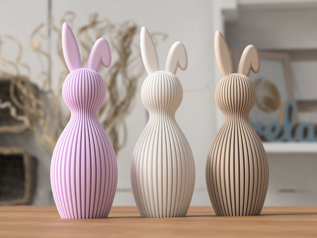 Osterhasen Figur mit abgeknicktem Ohr - 215 mm Hoch | Süße Osterdekoration