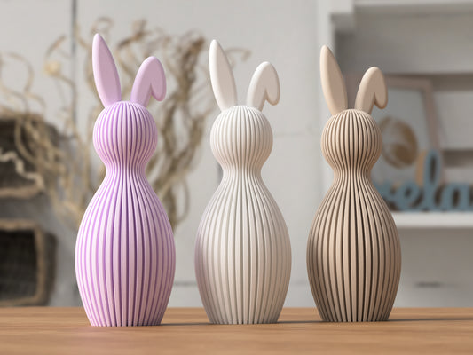 Osterhasen Figur mit abgeknicktem Ohr - 215 mm Hoch | Süße Osterdekoration