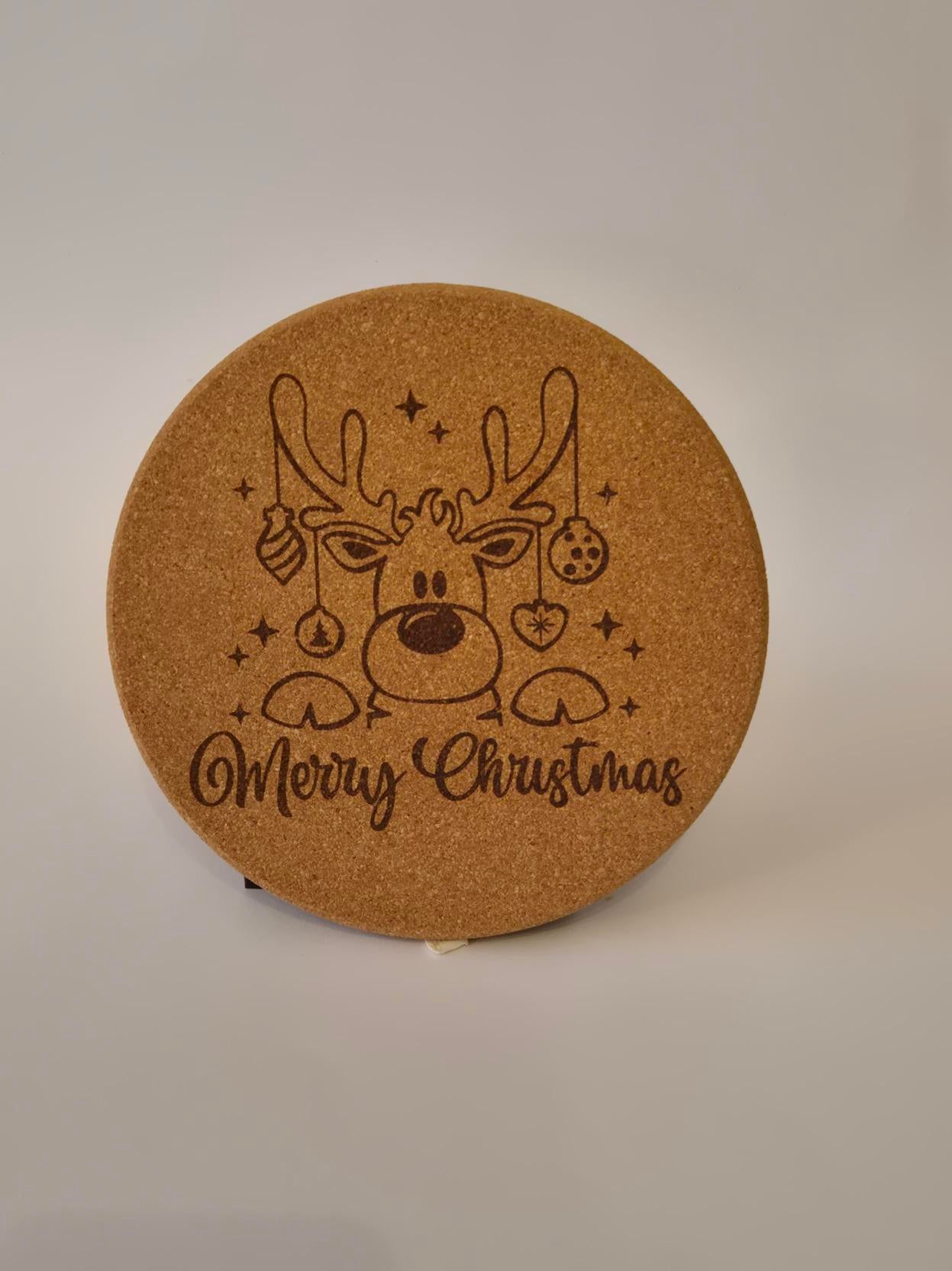 Topfuntersetzer mit Weihnachtsmotiv | Wunschmotiv wählbar Kork Untersetzer ø20cm Weihnachten