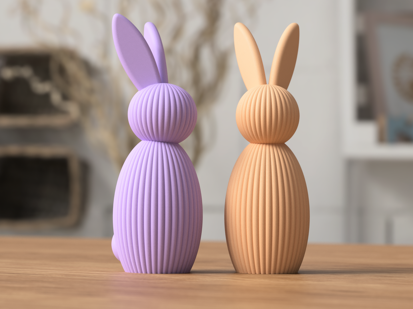 Minimalistische Osterhasen Figur - Farbe wählbar