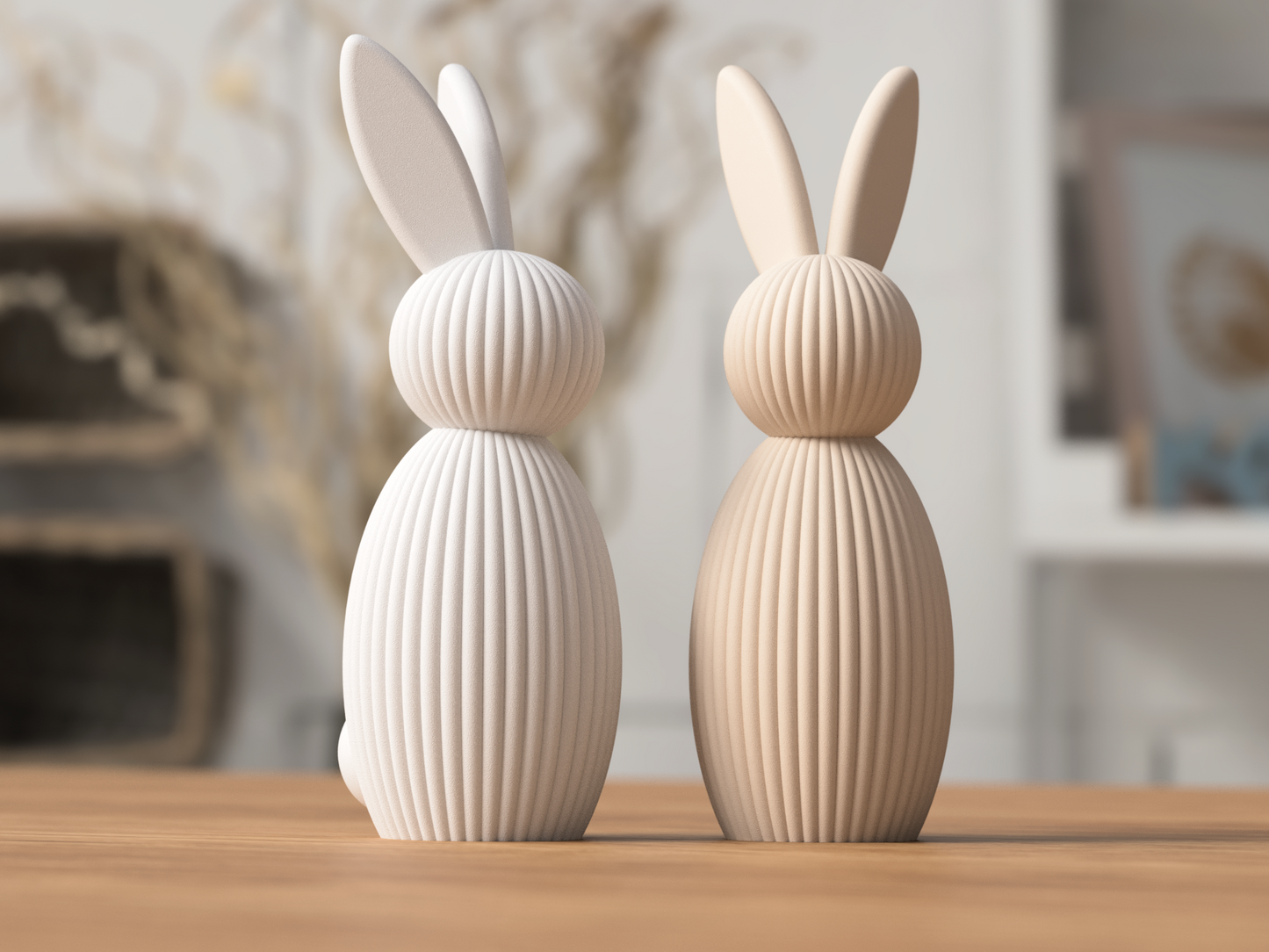 Minimalistische Osterhasen Figur - Farbe wählbar
