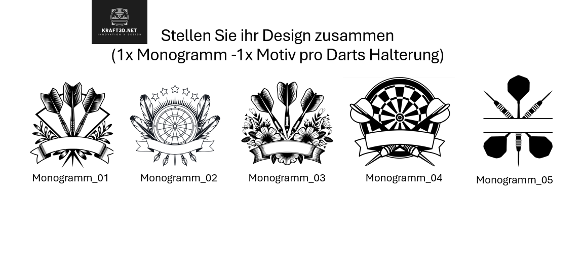 Personalisierbare Dart Halterung | Halter für 3 Darts | Ideales Geschenk unter Freunden / Männer Geschenk