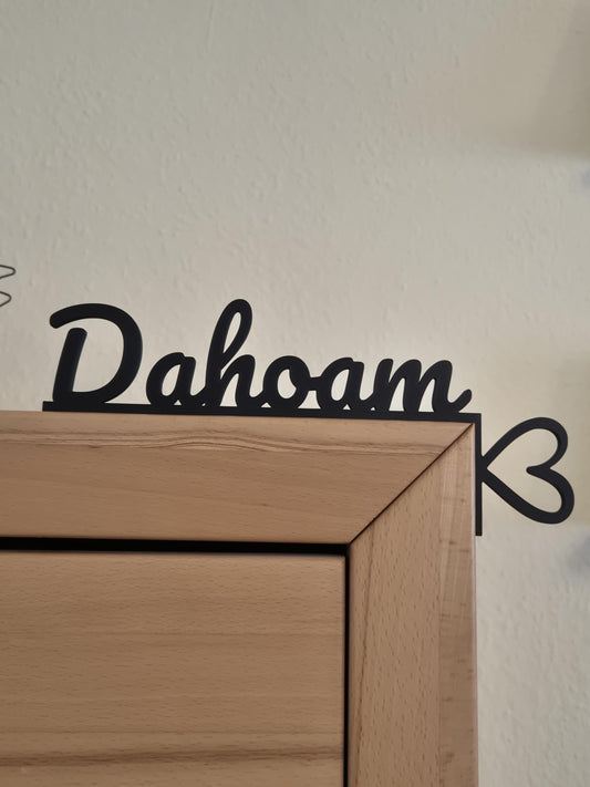 Türrahmen Deko "Dahoam" Tür Topper Dekoration für Zuhause | Türschmuck | Door Topper