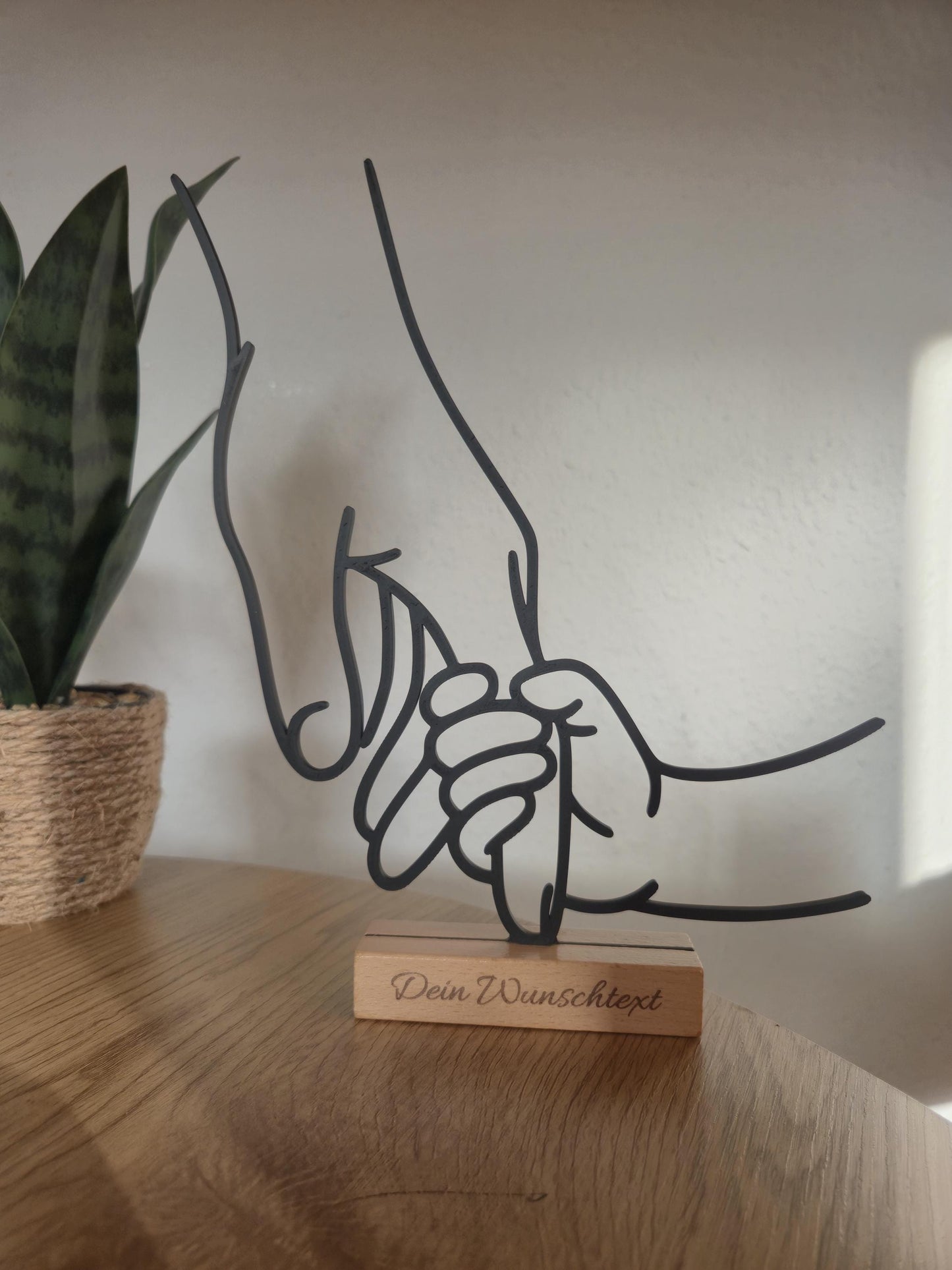 Line Art Deko Aufsteller für Muttertag oder Vatertag, personalisierbar, schlichte moderne Dekoration