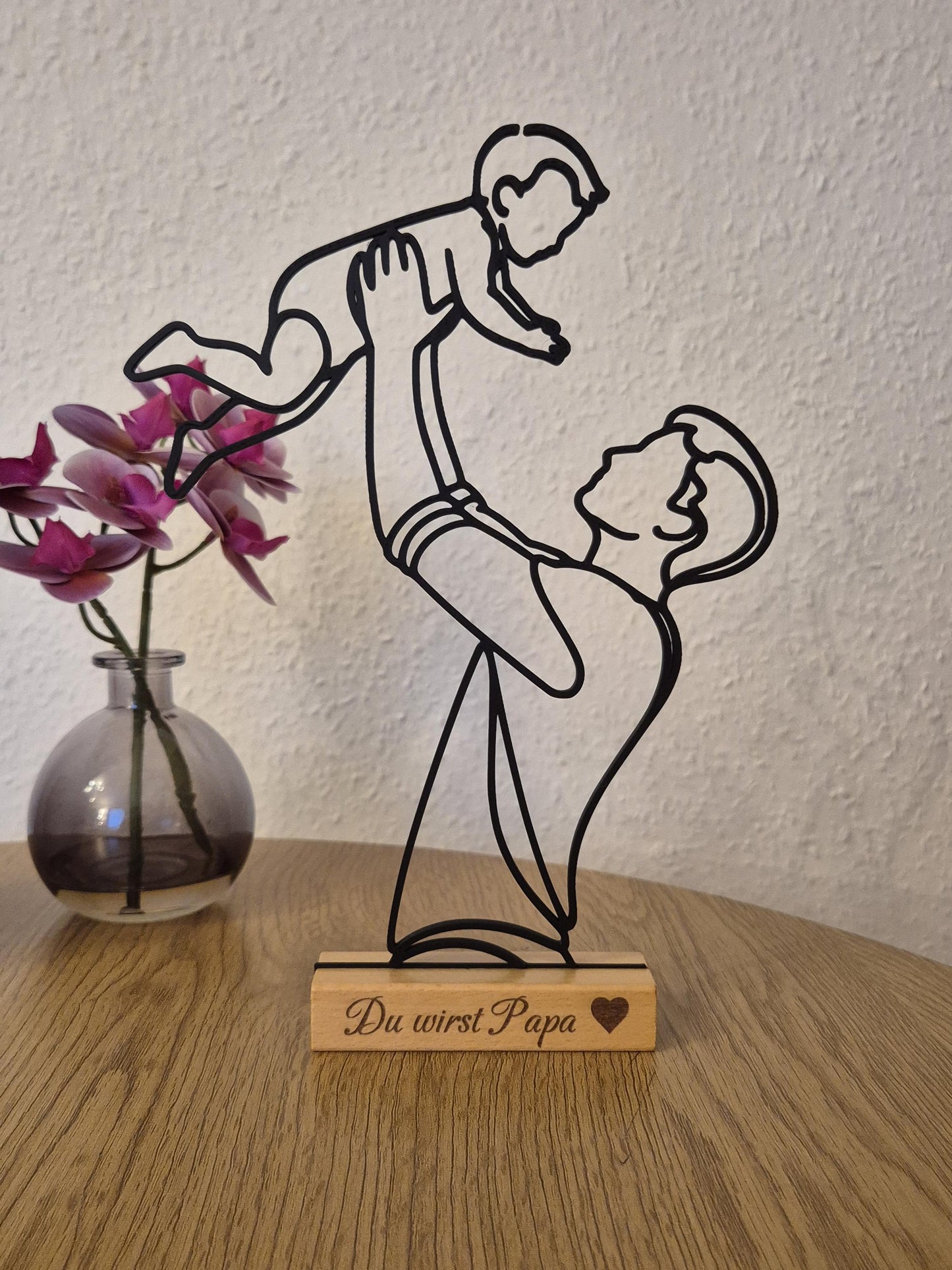 Schwangerschaft verkünden Geschenk• personalisierbarer Deko Aufsteller "Du wirst Papa" • Erster Vatertag Geschenk