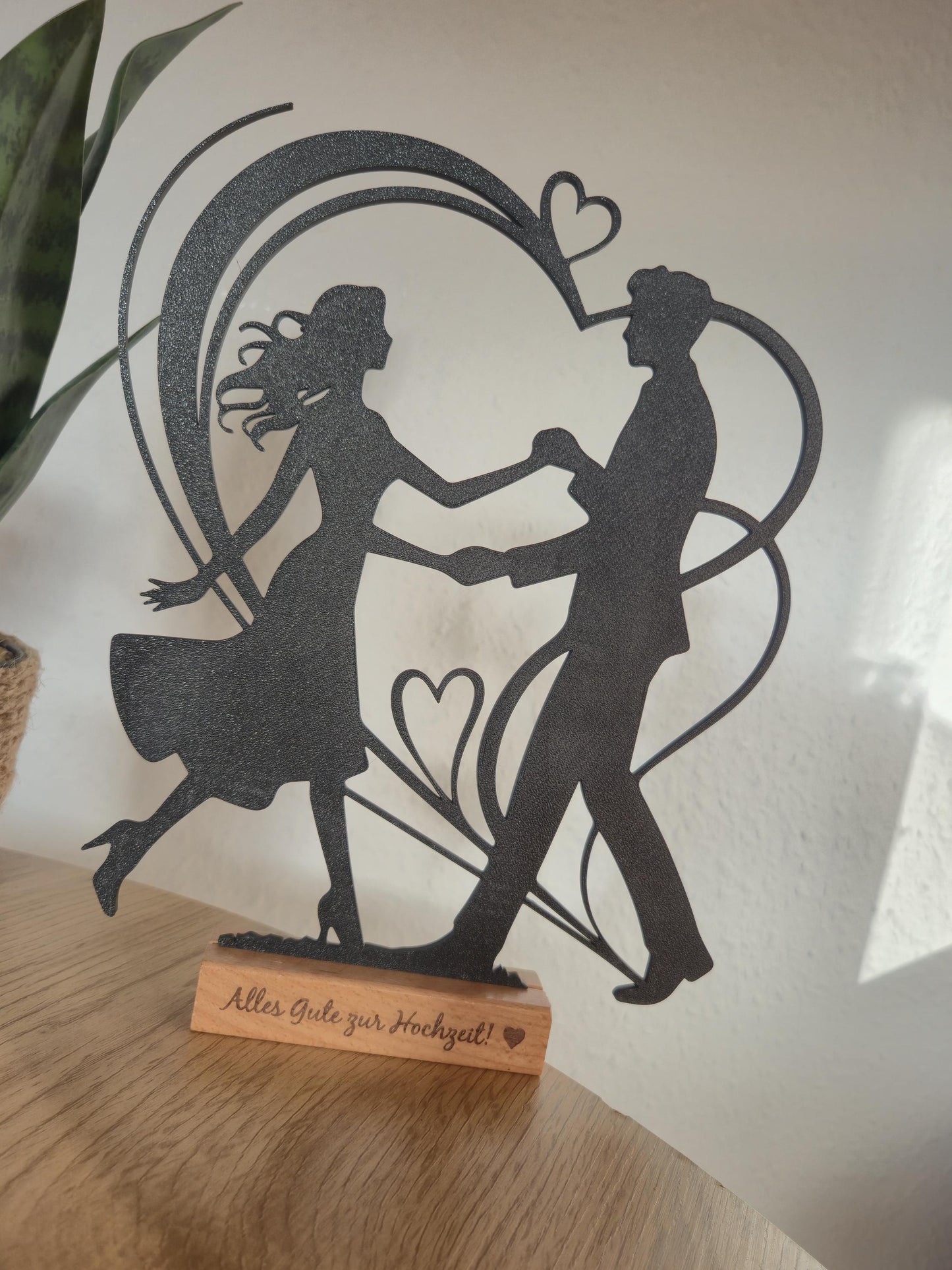 Deko Aufsteller "Tanzendes Paar" • personalisierbar • Geschenk zur Hochzeit • Jahrestag • Dekoration für Paare - Geschenk für das Brautpaar
