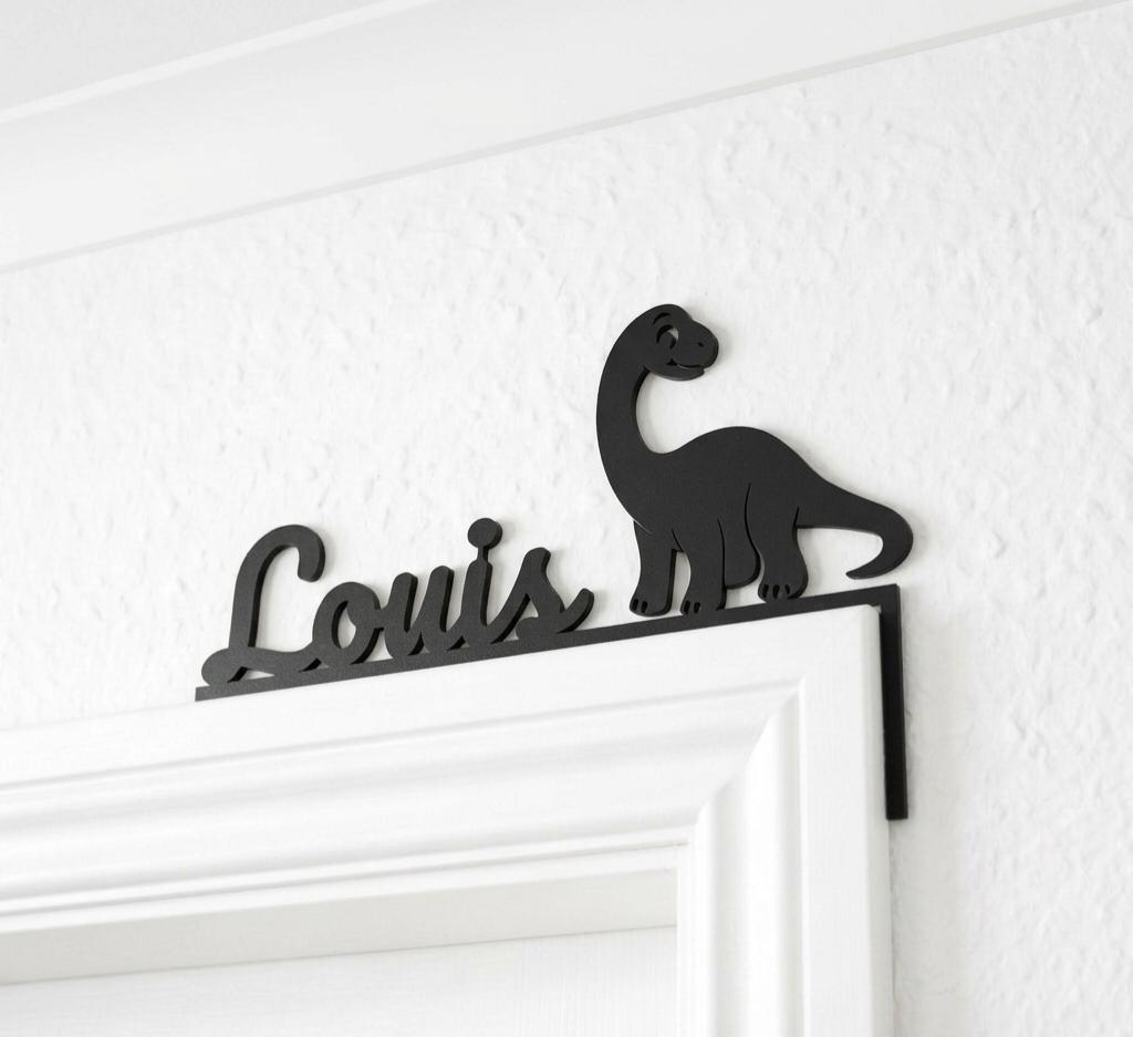 Kinderzimmer Türrahmen Deko mit Name | Personalisierbar | Geschenk für Kinder | Namensschild Türschild